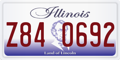 IL license plate Z840692