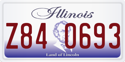 IL license plate Z840693