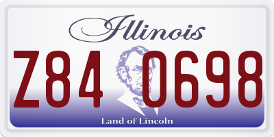 IL license plate Z840698