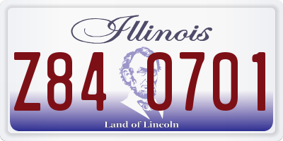 IL license plate Z840701