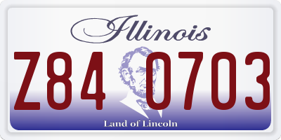 IL license plate Z840703
