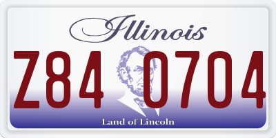 IL license plate Z840704