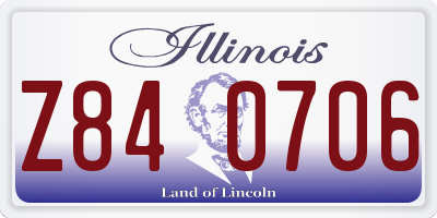 IL license plate Z840706