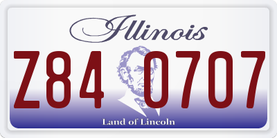 IL license plate Z840707