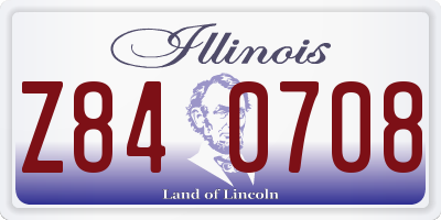 IL license plate Z840708