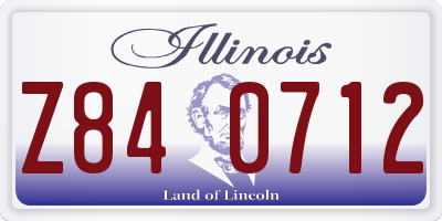 IL license plate Z840712
