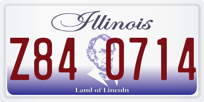 IL license plate Z840714
