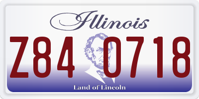IL license plate Z840718