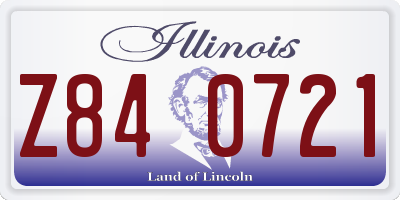 IL license plate Z840721