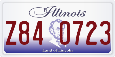 IL license plate Z840723