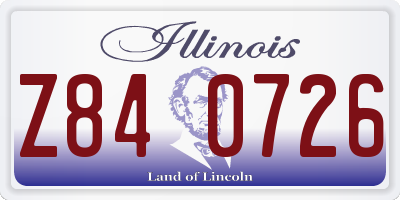 IL license plate Z840726