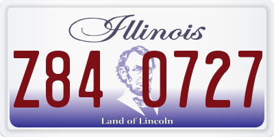 IL license plate Z840727