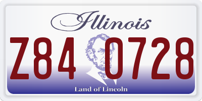 IL license plate Z840728
