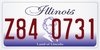 IL license plate Z840731