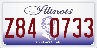 IL license plate Z840733