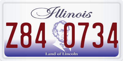 IL license plate Z840734