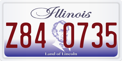 IL license plate Z840735