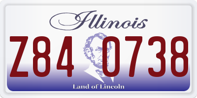 IL license plate Z840738