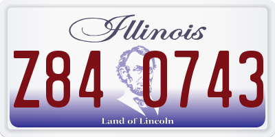 IL license plate Z840743
