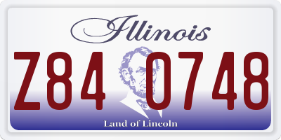 IL license plate Z840748