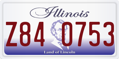 IL license plate Z840753