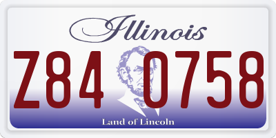 IL license plate Z840758