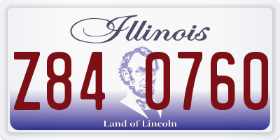IL license plate Z840760