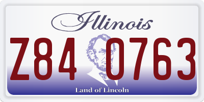 IL license plate Z840763