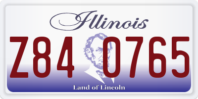 IL license plate Z840765