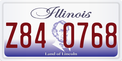 IL license plate Z840768