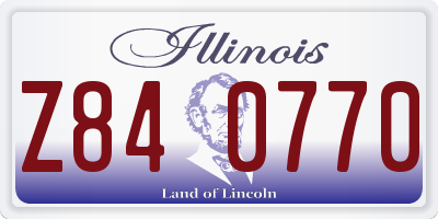 IL license plate Z840770