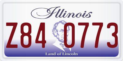 IL license plate Z840773