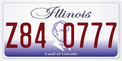 IL license plate Z840777