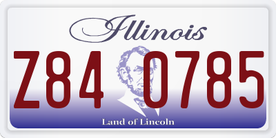 IL license plate Z840785