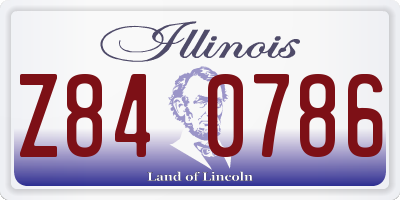 IL license plate Z840786