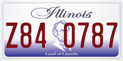 IL license plate Z840787