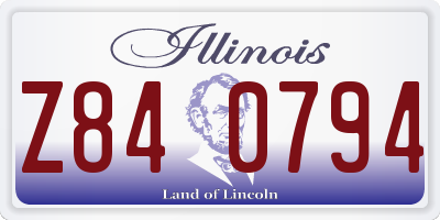 IL license plate Z840794