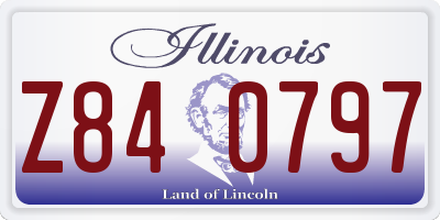 IL license plate Z840797