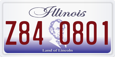 IL license plate Z840801
