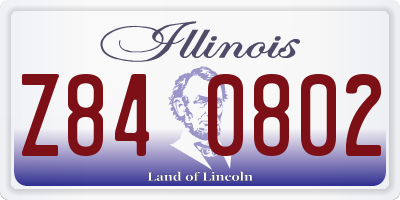 IL license plate Z840802