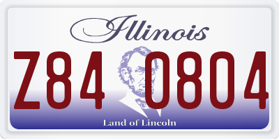 IL license plate Z840804