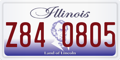 IL license plate Z840805