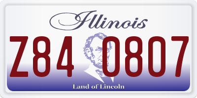 IL license plate Z840807