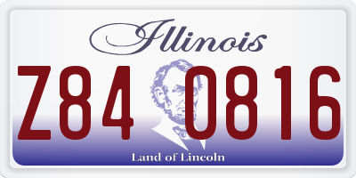 IL license plate Z840816