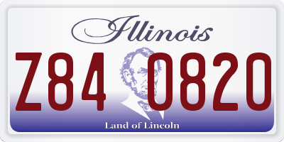 IL license plate Z840820