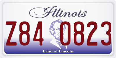 IL license plate Z840823
