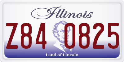 IL license plate Z840825