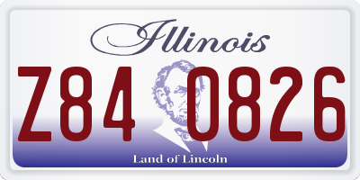 IL license plate Z840826
