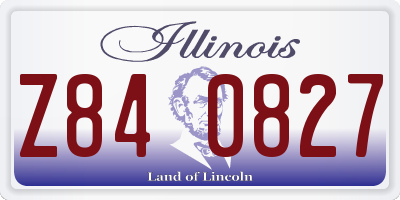 IL license plate Z840827