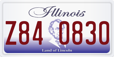 IL license plate Z840830